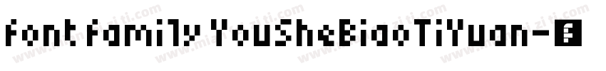 font family YouSheBiaoTiYuan字体转换